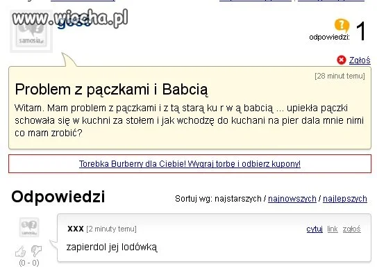 Problem z pączkami babci...