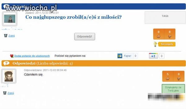 Co najgłupszego zrobiłeś z miłości