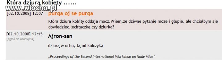 Którą dziurą kobiety...