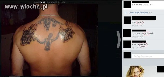 Bo komentarze też mogą być wiochą...