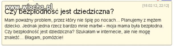 Czy bezpłodniść jest dziedziczna???