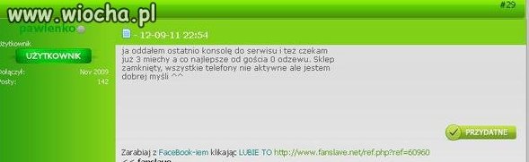 Ja oddałem konsole do servisu 