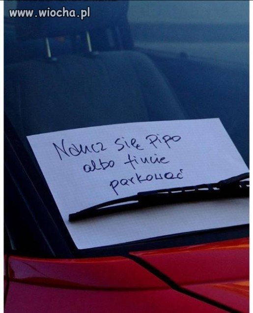 Kartka na szybie...