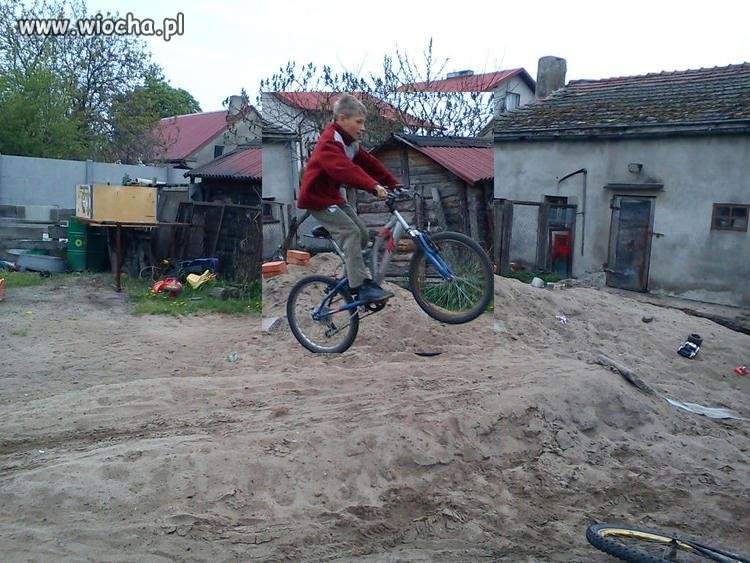 Skoczył...