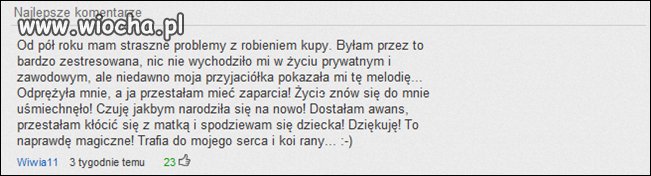 Nie ma to jak dobry komentarz