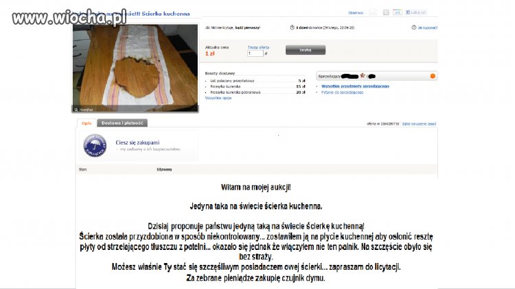 Kolejny idiota na allegro