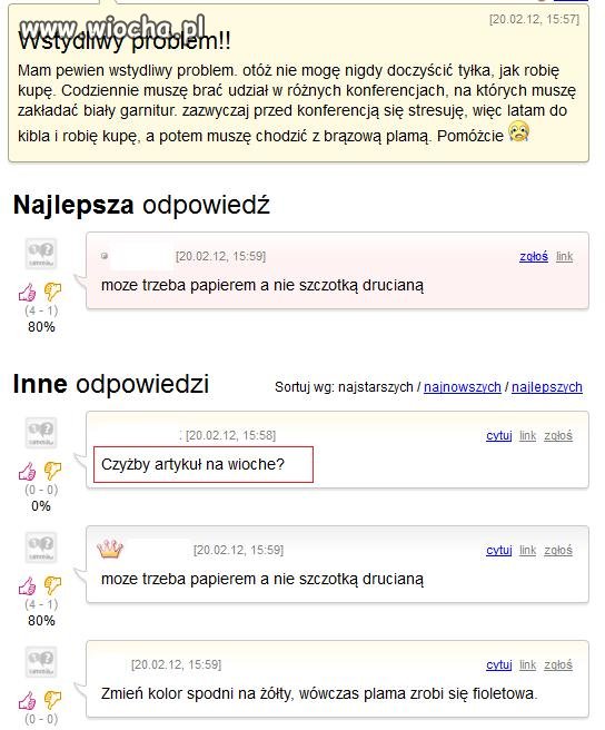 Wstydliwy problem!!!