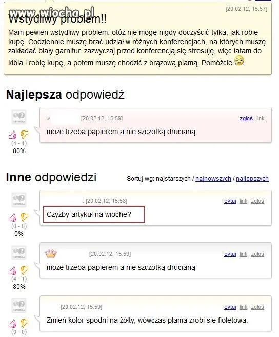 Wstydliwy problem!!!