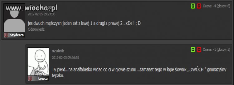Wiocha na wiocha.