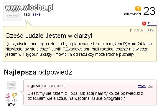 "Jest w ciąrzy"