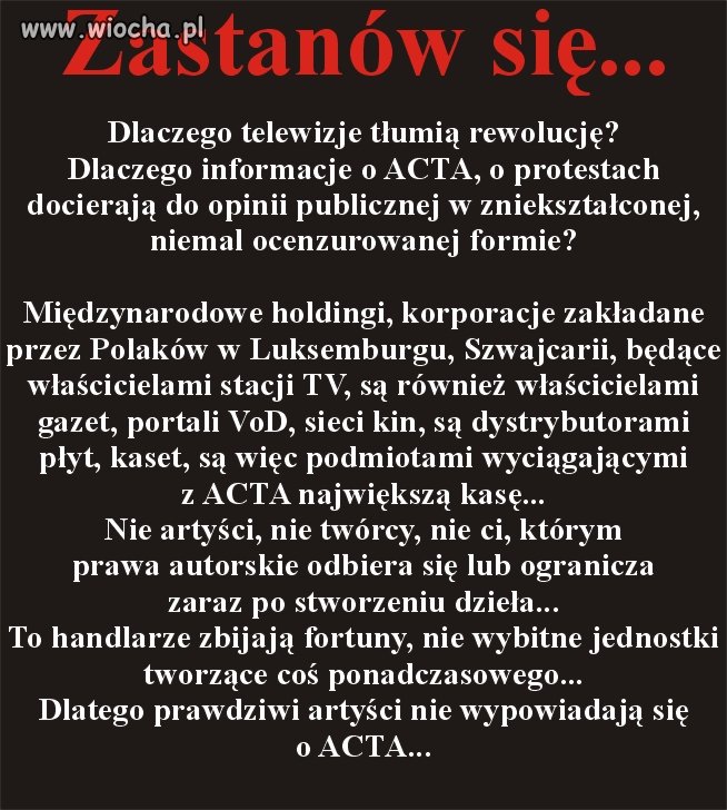 Myśl samodzielnie - starczy ogłupiania ludzi!
