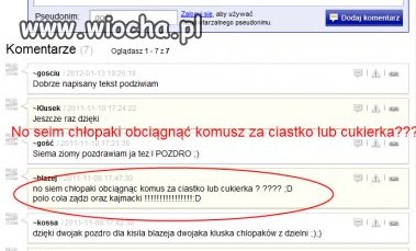Obciąganie za ciastko lub cukierka