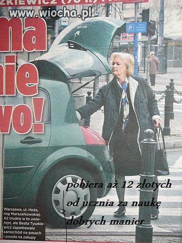 Zaparkowała na pasach i poszła na zakupy.