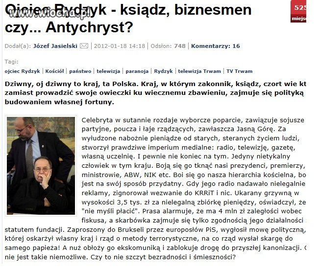 Rydzyk -celebrytą???!!!