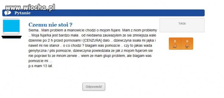 Kolejne problemy dzieci.