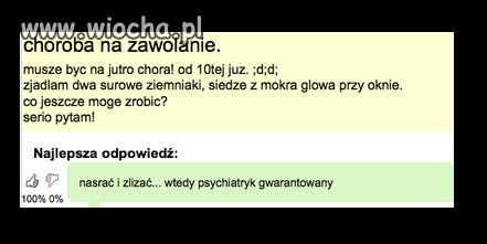 Choroba na zawołanie..?