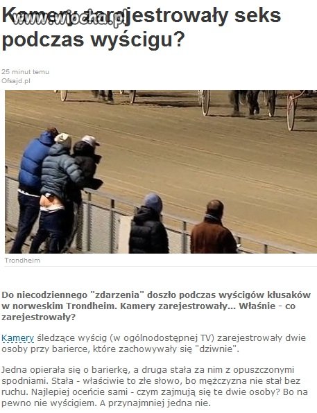 Pasjonaci wyścigów konnych...