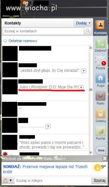 Urodziny, jedyna okazja do umycia się.