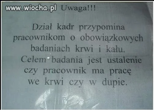 Dział kadr przypomina