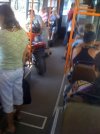 Ze skuterem w tramwaju