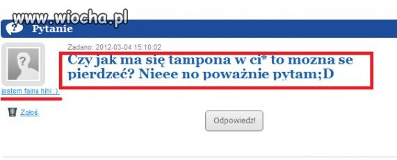 Poważne pytanie