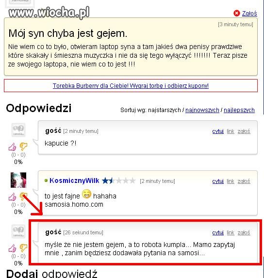 Mój syn chyba jest gejem...