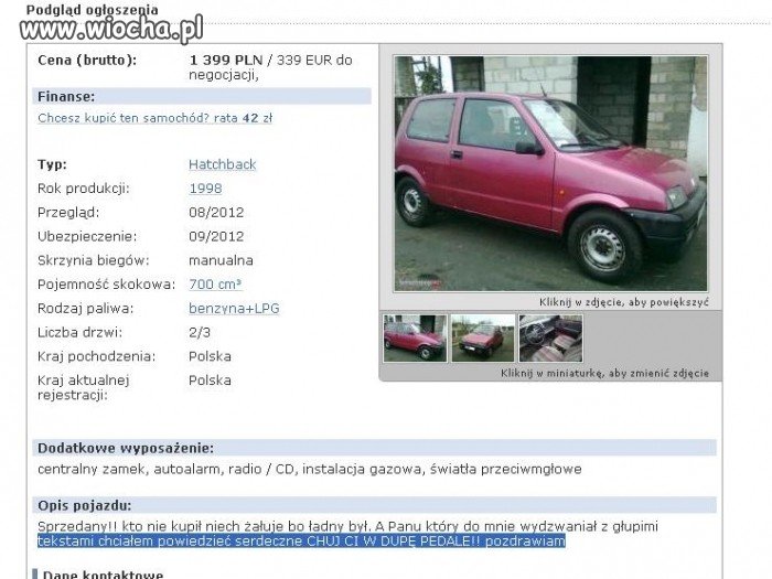 Sprzedał złom...