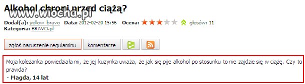 A ja się dziwię, że tyle ciąż jest