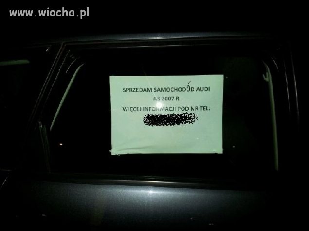 "Sprzedam samochodud"