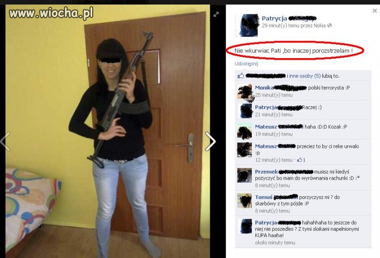 Nie wkur*** pati, bo inaczej porozstrzelam