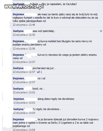 Inteligentna rozmowa na fb...