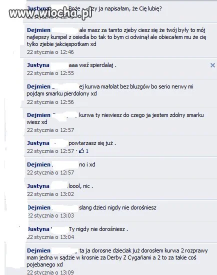 Inteligentna rozmowa na fb...