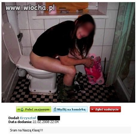 Następna amatorka fotek na sedesie