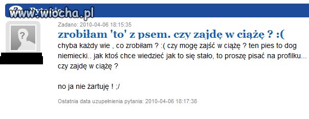 Z tej ciąży...