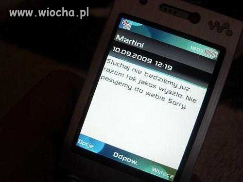 Zrywanie znajomości przez sms