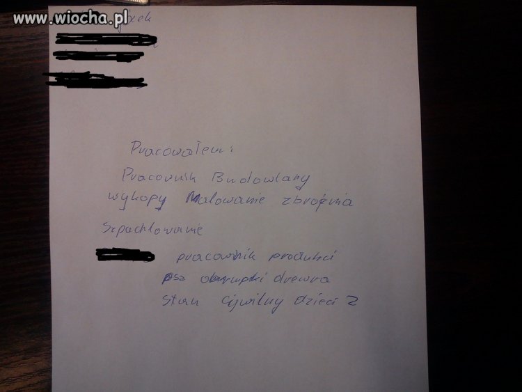 Z serii jak Józek starał się o pracę...