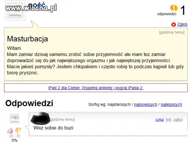Ach te pytania...