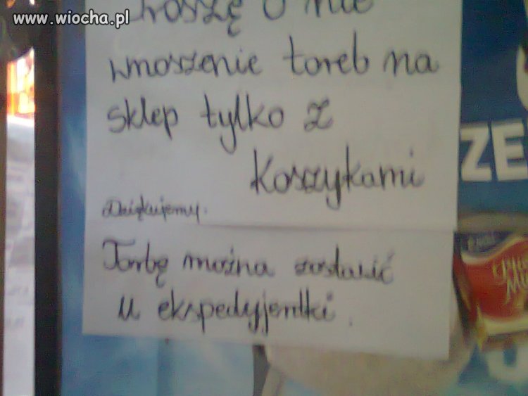 Pisownia kasjerek ze sklepu spożywczego