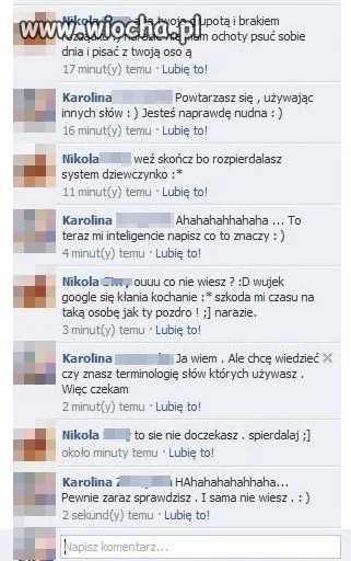 Nikola - 13 lat. Karolina - 18 lat. 