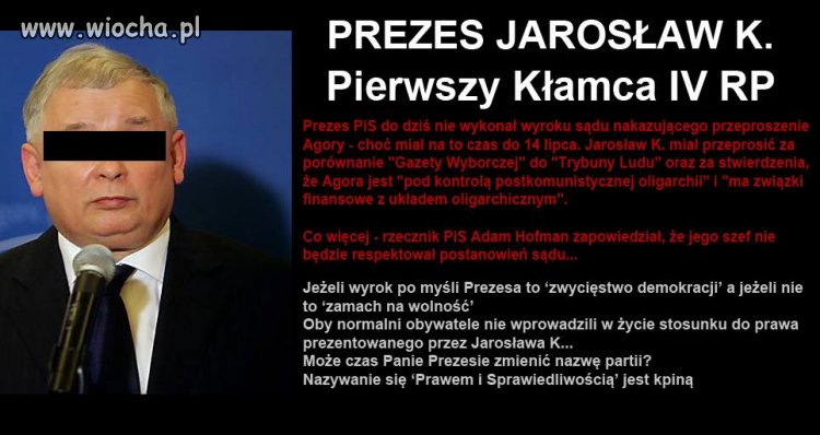 On wyroków sądu respektować nie musi 