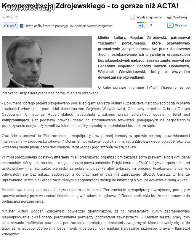 ACTA to nie pierwszy zamach na nasz internet.