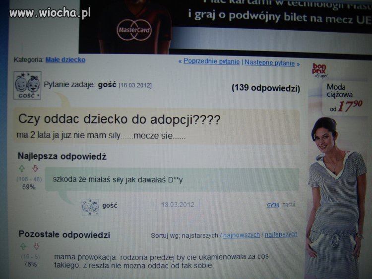 Znudziło się jej dziecko... 