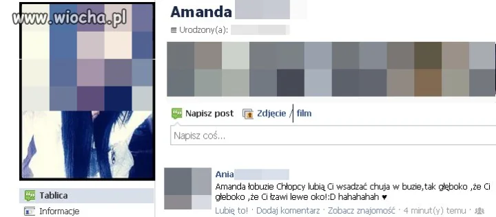 Wpis na fejsie,