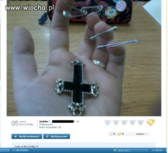 Nuda na lekcji "religi"