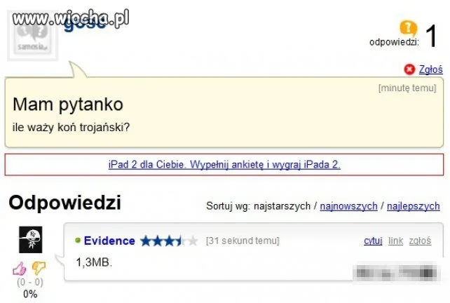 I doczekał się odpowiedzi...