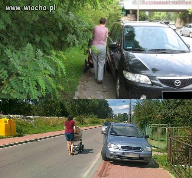 Zanim zaparkujesz na chodniku