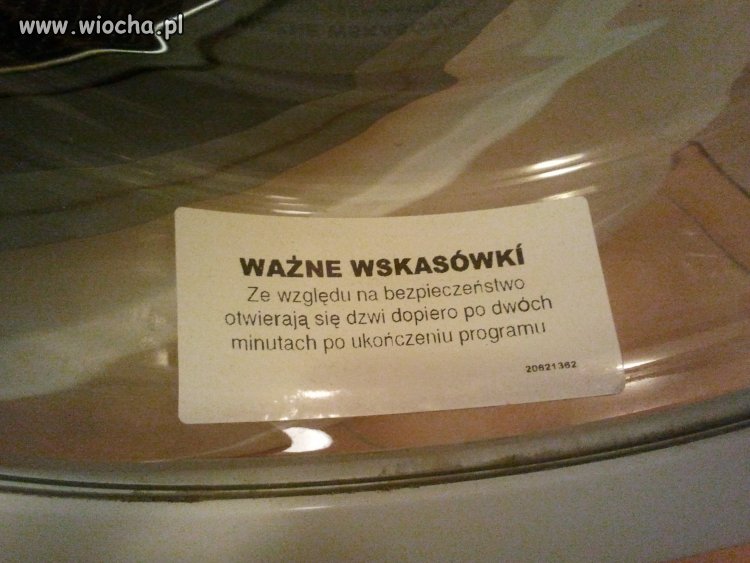 Wiocha z pralki...