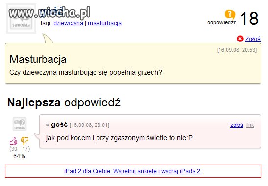 Na głupie pytania...