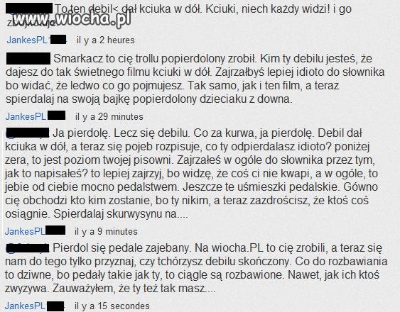 Poziom wypowiedzi na YouTube.