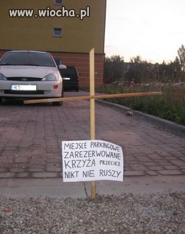 Moherowy parking.